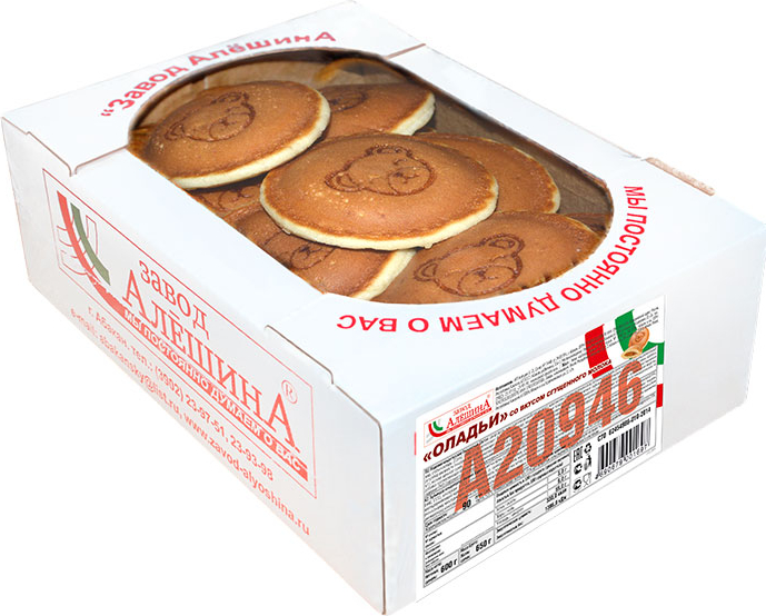 Печенье оладьи Завод Алешина со сгущенным молоком, 600г