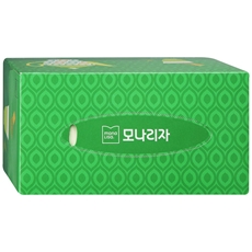 Салфетки бумажные Monalisa Green Tea косметические с экстрактом зеленого чая, 210 листов