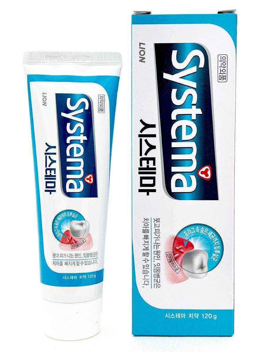 Изображение товара Зубная паста CJ Lion Dentor Systema для защиты десен со вкусом ледяной мяты, 120г