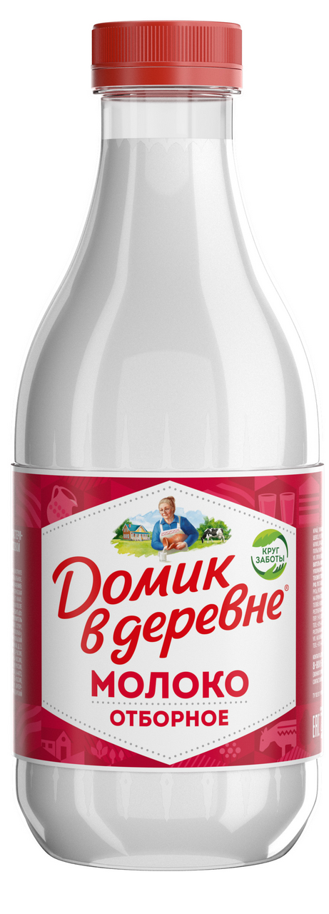 Молоко ДОМИК В ДЕРЕВНЕ отборное, 930мл