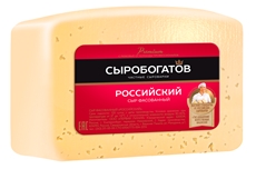Сыр Сыробогатов Российский полутвердый 50%, 400г