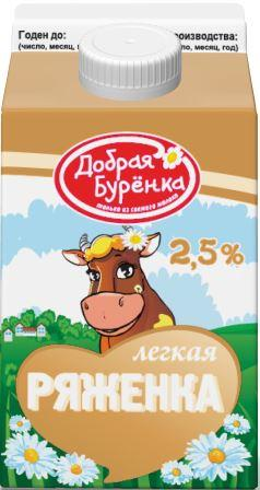 Ряженка Добрая буренка 4%, 450мл