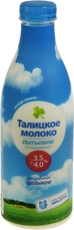 Молоко Талицкое молоко пастеризованное 3.5-4%, 1л