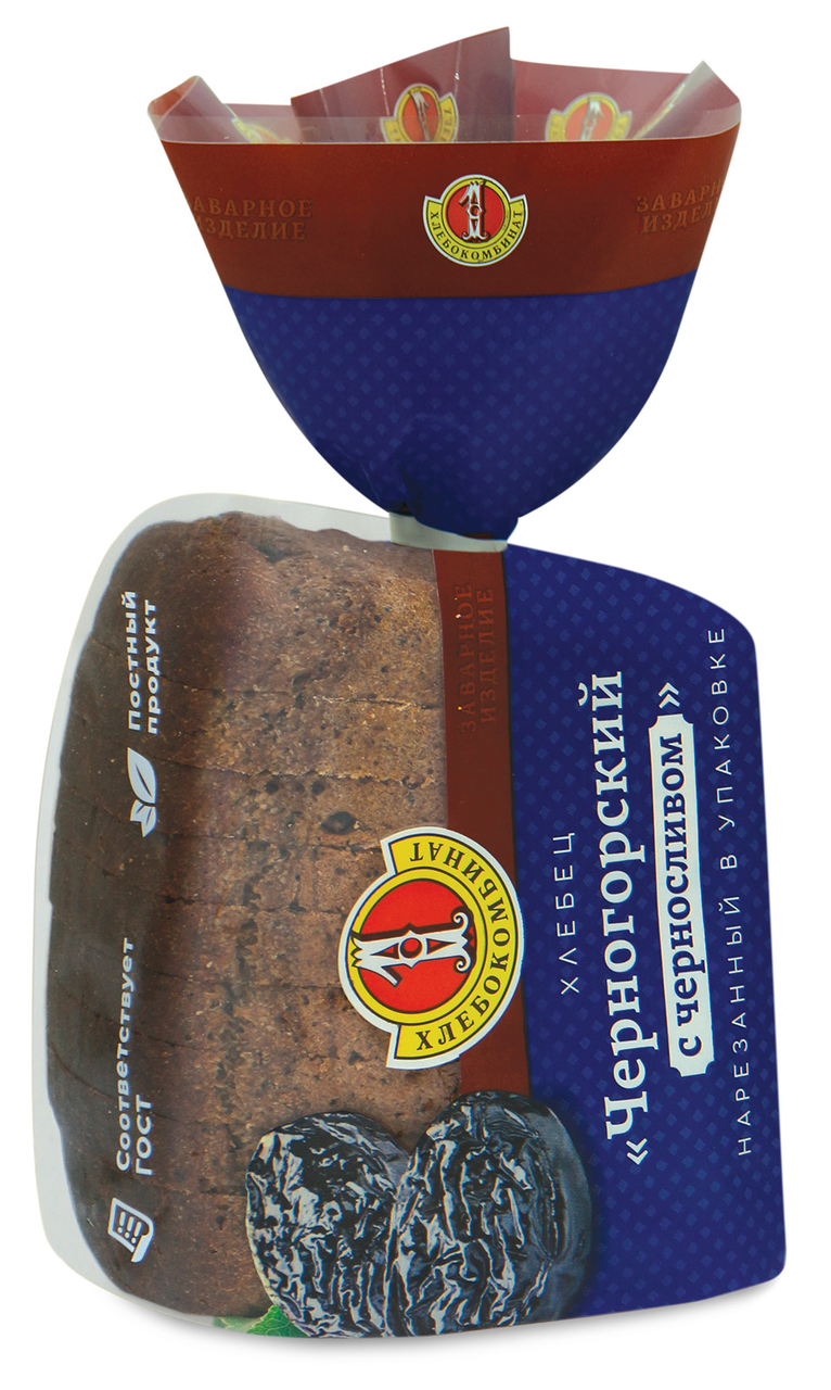 Хлебец Первый хлебокомбинат Черногорский с черносливом, 400г