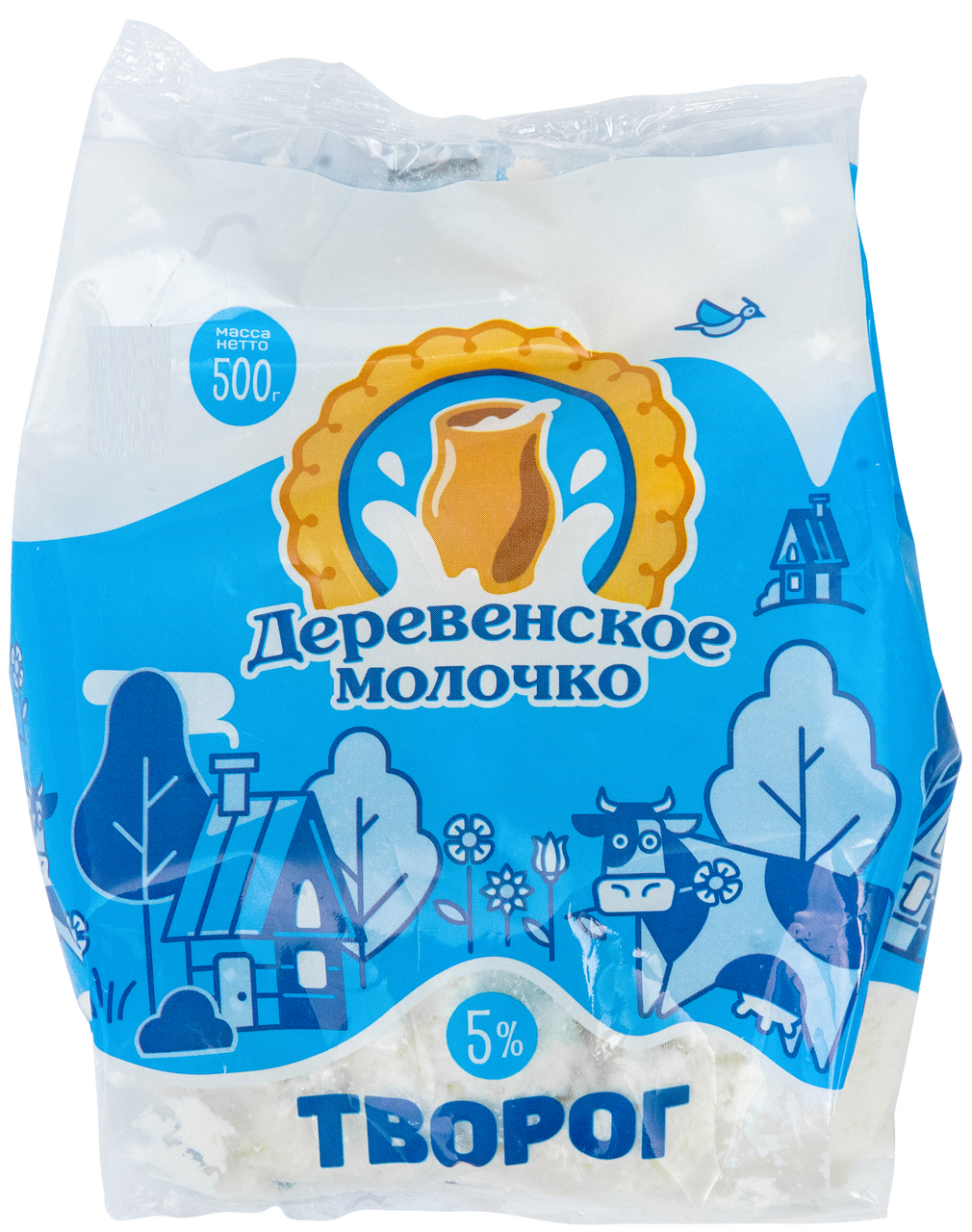 Творог Деревенское молочко 5%, 500г