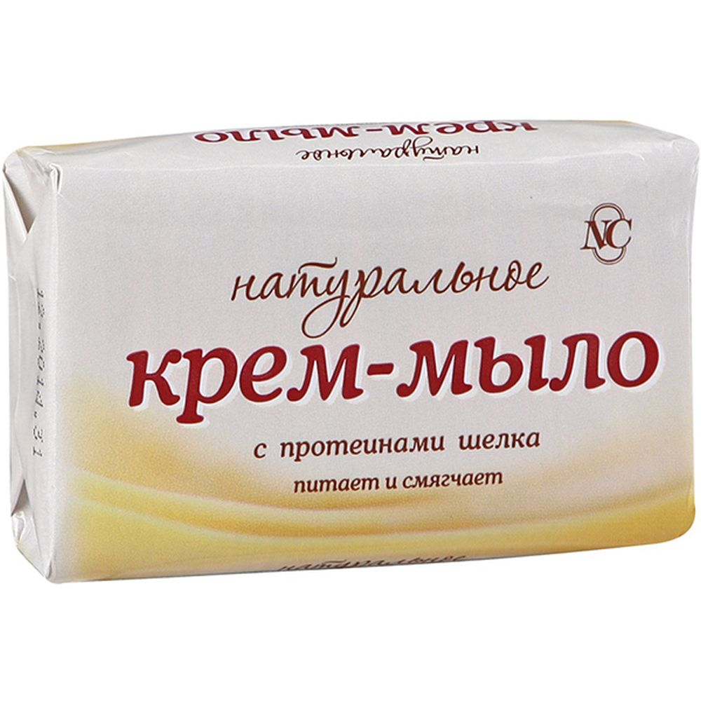 Изображение товара Крем-мыло туалетное Невская Косметика Натуральное с протеинами шелка, 90г