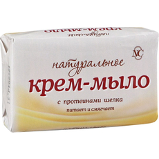 Крем-мыло туалетное Невская Косметика Натуральное с протеинами шелка, 90г