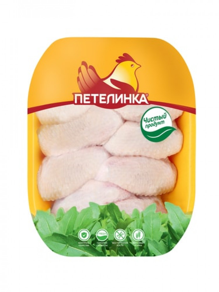 Изображение товара Охлажденное крыло цыпленка Петелинка 900г - натурализованный продукт для приготовления блюд