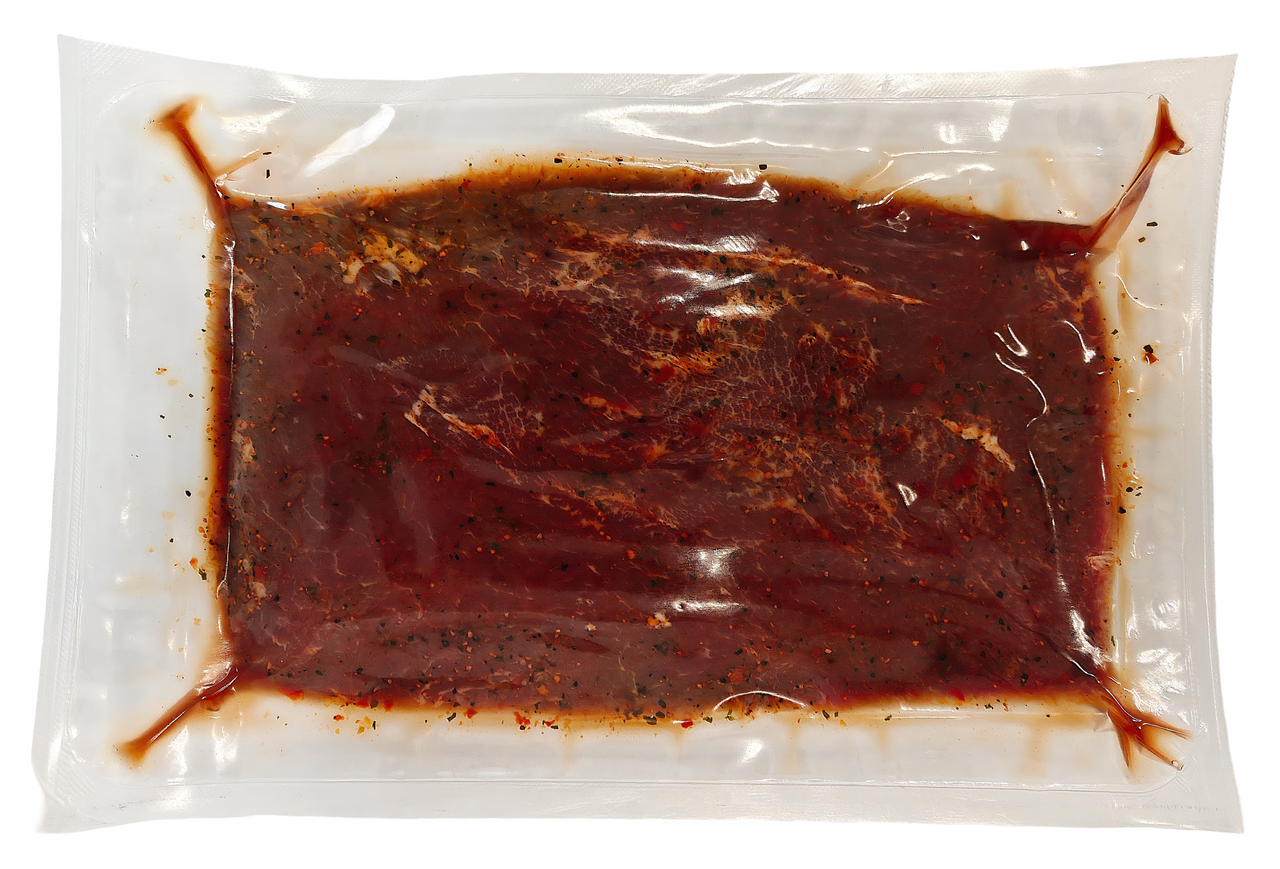 Изображение товара Стейк говяжий Мясо есть! Халяль Флэт-айрон в маринаде охлажденный, ~800г
