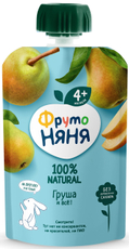 Пюре фруктовое детское ФрутоНяня Груша с 4 месяцев, 90г
