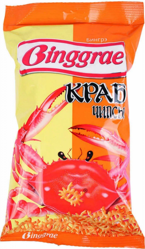Чипсы Binggrae крабовые, 80г