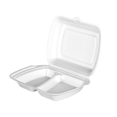 METRO PROFESSIONAL Ланч-бокс 2 секции из полистирола белый, 50шт