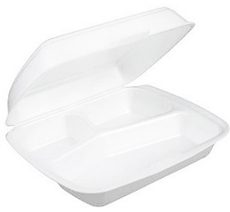 METRO PROFESSIONAL Ланч-бокс 3 секции из полистирола белый, 50шт