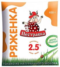 Ряженка Пестравка 2.5%, 450мл