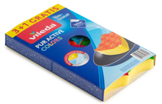 Губка для посуды Vileda Pur Colors 6 х 9см, 4 шт