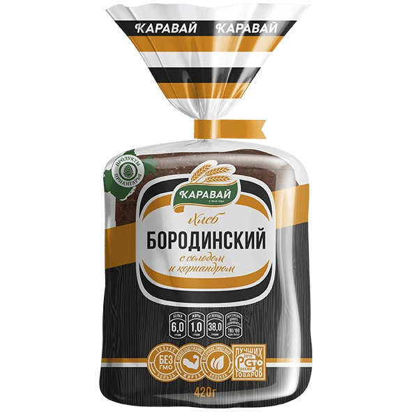 Хлеб Каравай Бородинский, 420г купить с доставкой на дом, цены в ...
