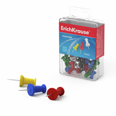 Кнопки силовые Erich Krause цветные, 100шт