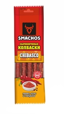 Колбаски Smachos Чибаско с перцем чили и паприкой сырокопченые, 70г