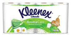 Туалетная бумага Kleenex Нежная ромашка 3-слойная, 8 рулонов