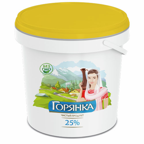 Продукт сметанный молокосодержащий Горянка 25%, 5кг