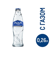 Вода Aqua Minerale питьевая газированная, 260мл