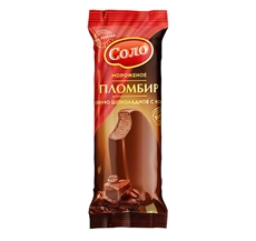 Мороженое Соло Эскимо Пломбир шоколадное с кофе, 70г