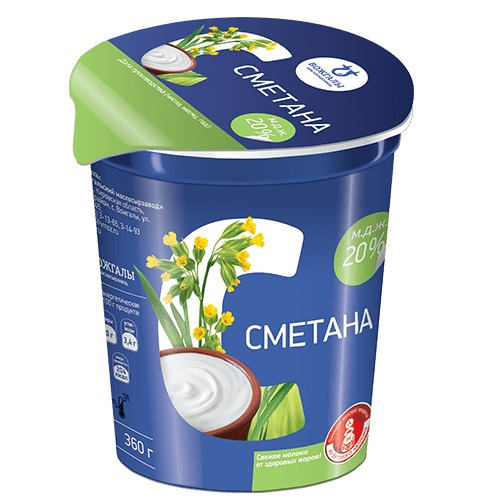 Сметана Вожгальский МСЗ 20%, 360г