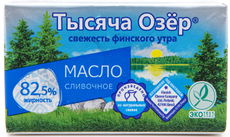 Масло сливочное Тысяча Озер 82.5%, 180г