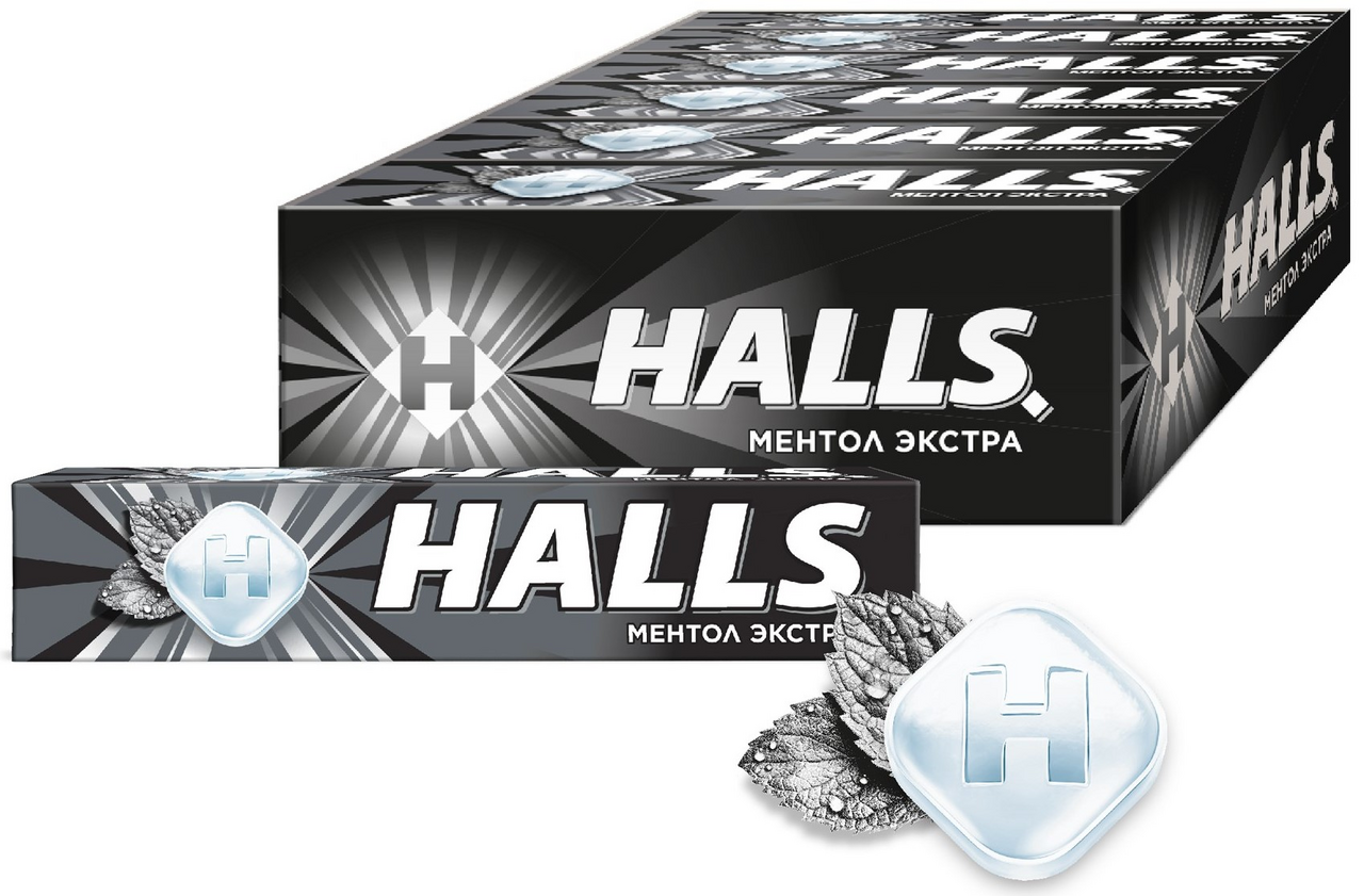 Леденцы Halls Extra Strong, 25г x 12 шт купить с доставкой на дом, цены в  интернет-магазине