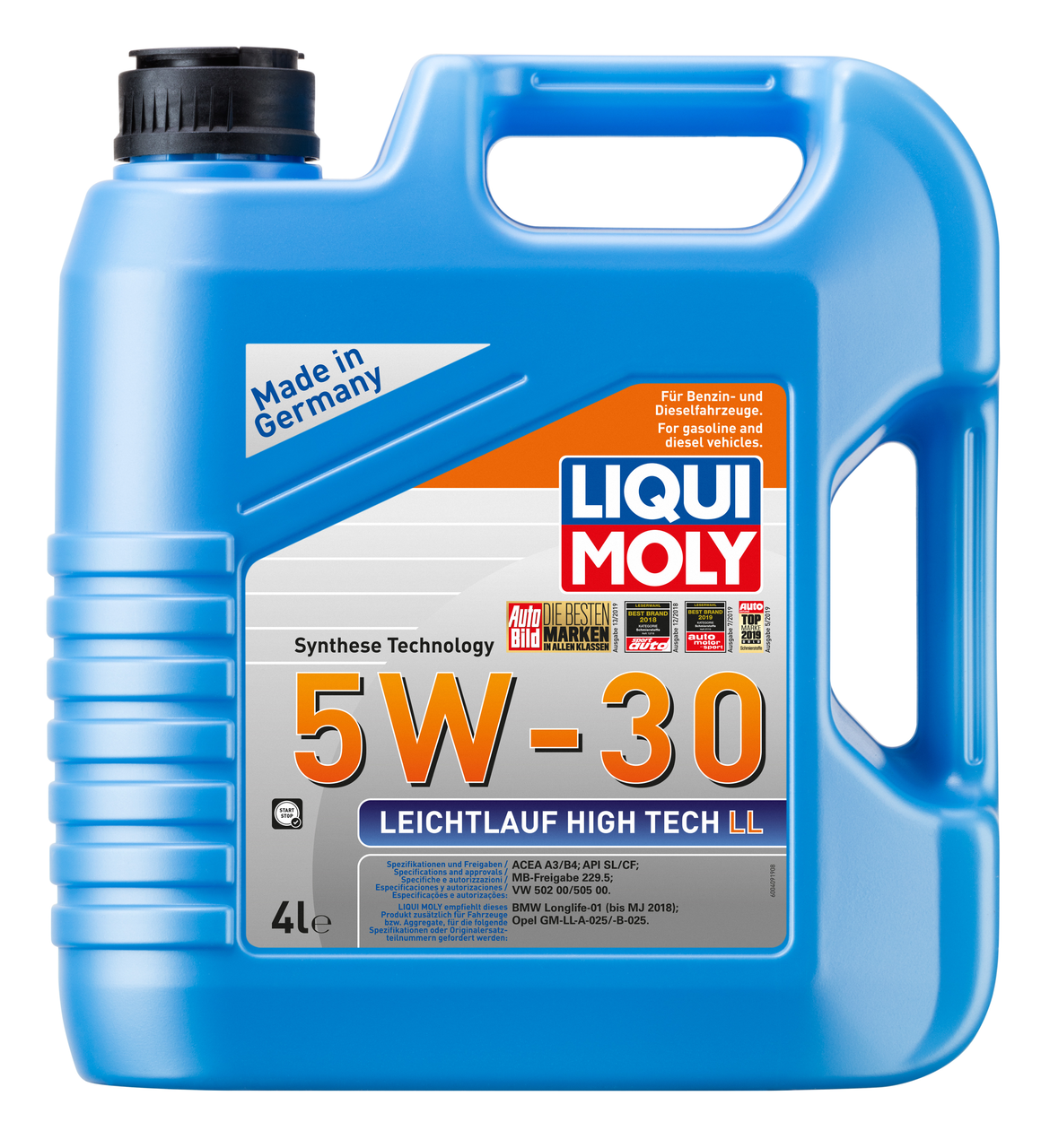 Масло моторное синтетическое Liqui Moly Leichtlauf High Tech LL 5W-30, 4л