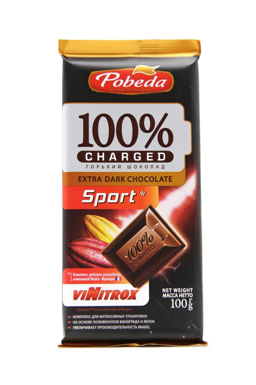 Шоколад POBEDA 100% Charged Sport, 100 г