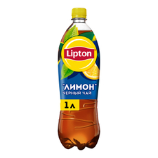 Холодный чай Lipton черный со вкусом лимона, 1л