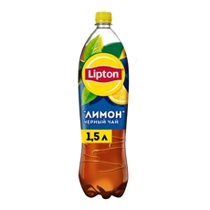 Холодный чай Lipton черный со вкусом лимона, 1.5л