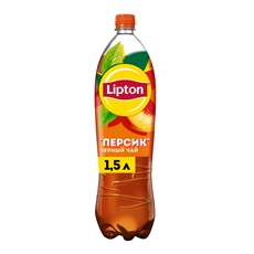Холодный чай Lipton черный со вкусом персика, 1.5л