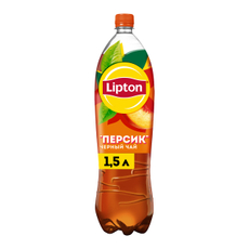 Холодный чай Lipton черный со вкусом персика, 1.5л