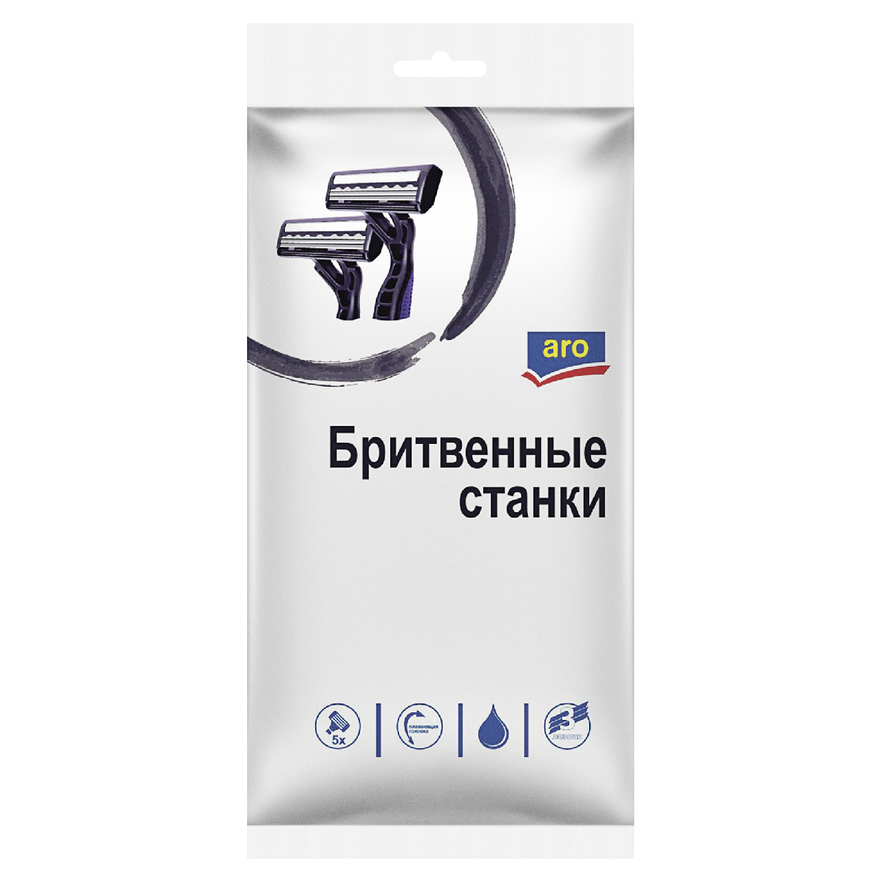 Изображение товара aro Станки одноразовые с 3 лезвиями, 5шт