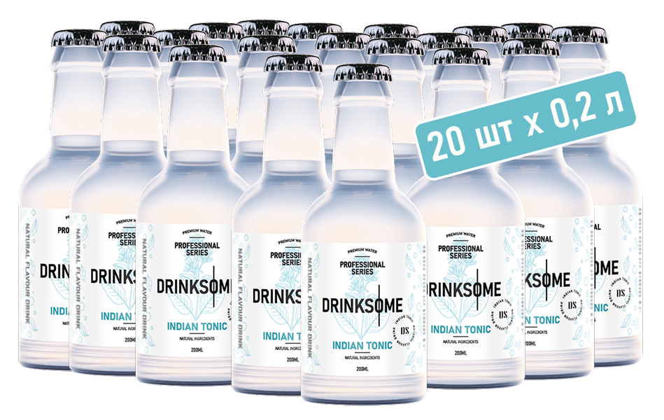 Напиток Drinksome Индиан тоник газированный, 200мл x 20 шт
