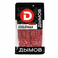 Колбаса Дымов Коньячная сырокопченая нарезка, 90г