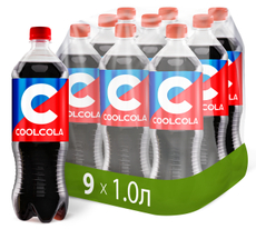 Напиток Cool Cola газированный, 1л x 9 шт