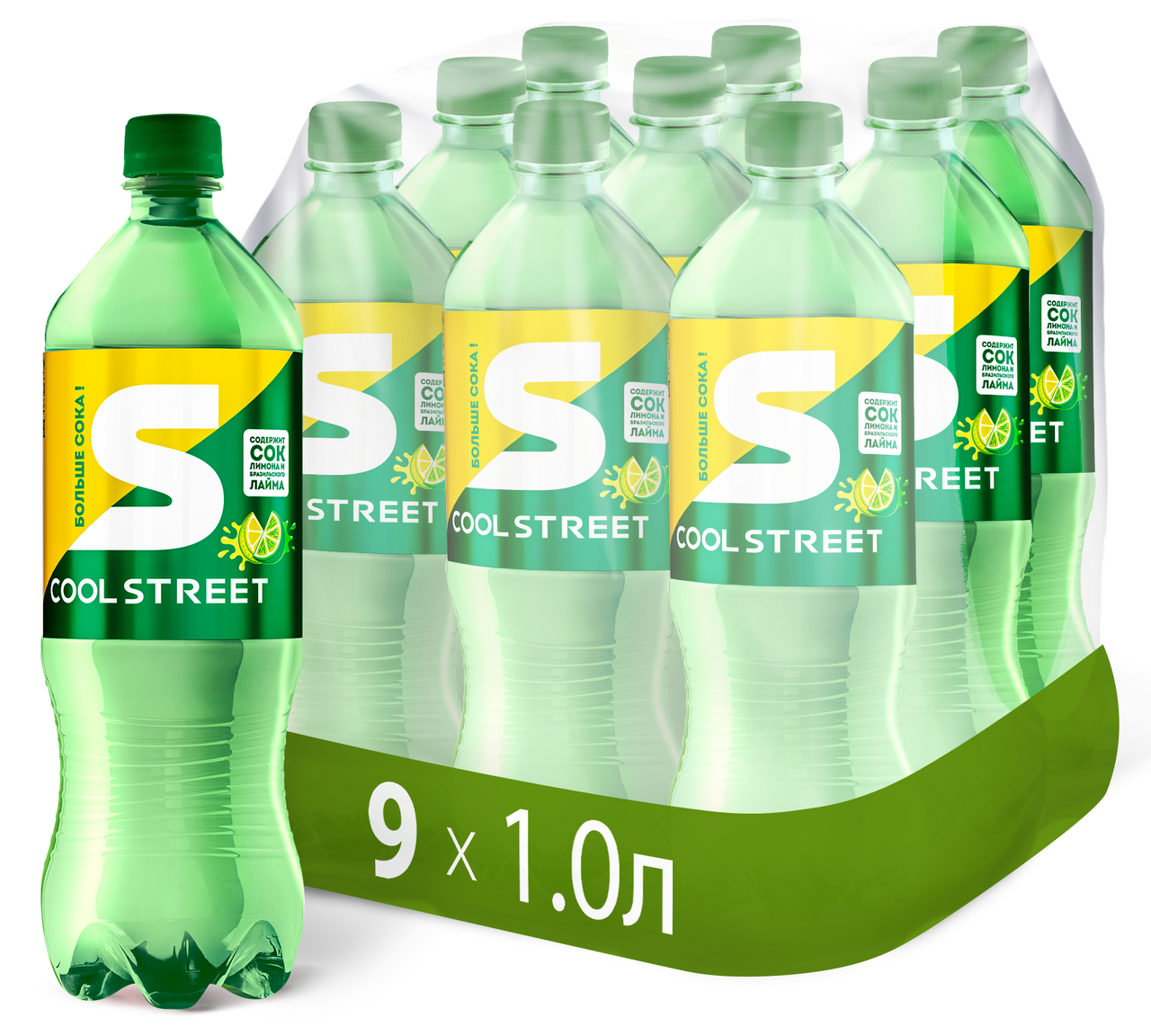 Напиток Street газированный, 1л x 9 шт