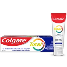Зубная паста Colgate Total 12 Профессиональная отбеливающая с цинком и аргинином, 75мл