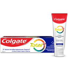 Зубная паста Colgate Total 12 Профессиональная отбеливающая с цинком и аргинином, 75мл