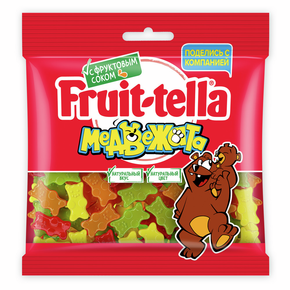 Мармелад жевательный Fruittella Медвежата с фруктовым соком, 150г