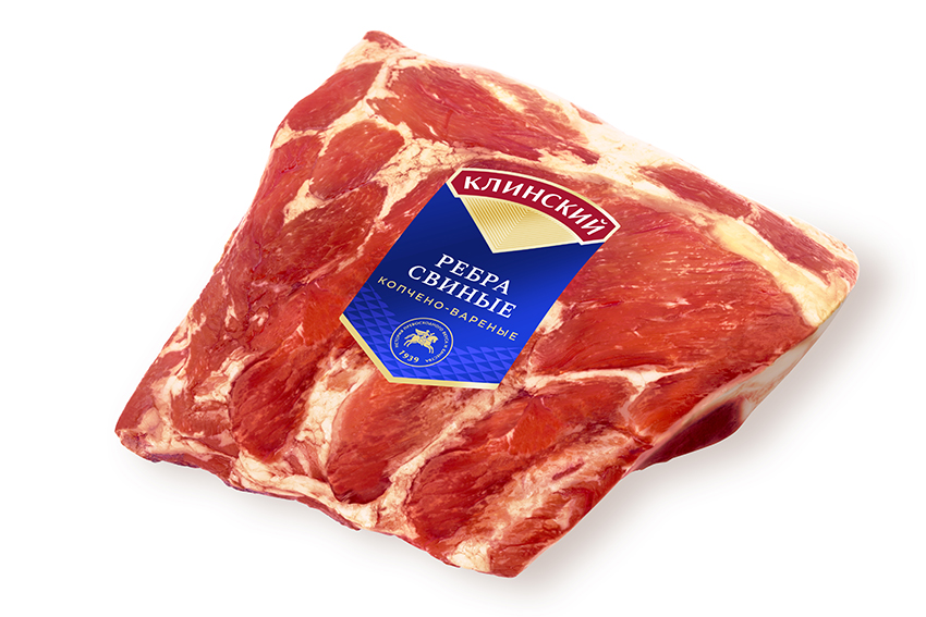 Ребра МК Клинский свиные копчено-вареные, ~400г