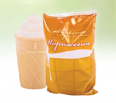 Мороженое сливочное Северодвинский МЗ Карамель в вафельном стаканчике, 70г
