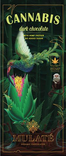 Шоколад горький MULATE Cannabis какао 70%, 80 г