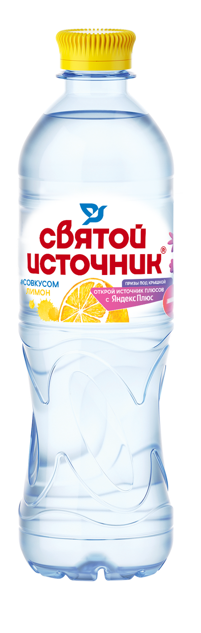 Изображение товара Вода Святой Источник питьевая негазированная со вкусом лимона, 500мл