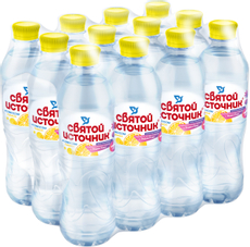 Вода Святой Источник питьевая негазированная со вкусом лимона, 500мл x 12 шт