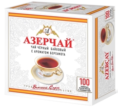 Чай Азерчай черный с ароматом бергамота (2г х 100шт), 200г