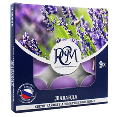 Свечи чайные ароматические РСМ Лаванда, 9шт